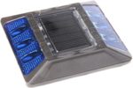 Blue Commercial Aluminum Solar Road Stud Deck Dock Light w/ Recessed Anchor