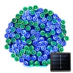 Vmanoo Solar Christmas Lights, 72ft 22m 200 LED 8 Modes Solar String Lights for Outdoor, Indoor, Gardens, Homes, Party, Wedding, Xmas Tree Decorations, Waterproof (Blue&Green)