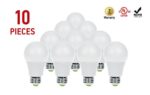 10-PACK ASD A19 LED BULB 9W (60W Equivalent) E26 4000K – Bright White Non-Dimmable UL Listed (Only $2.10 per bulb)
