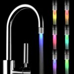 Kitchen Sink LED Light Faucet Romantic 7 Color Change Tap Water Glow Water Stream Shower LED Faucet Taps Bathroom Stream Shower LED Faucet Lights by Staron (A)