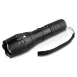 HEIRBLS LED Tactical Flashlight, 1000 Lumen Portable Ultra Bright Handheld LED Flashlight with 5 Light Modes, Zoomable, Waterproof, Rechargeable 18650 Lithium Ion Battery & Charger