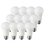 Premalux LED 60W A19 12 Pack, Daylight (5000K), Dimmable, Energy Star Rated Light Bulbs