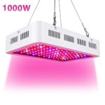 1000W LED Grow Light Full Spectrum for Greenhouse Hydroponic Indoor Plants Seeding/Growing/Flowering with Double Chips Growing Bulbs (White)