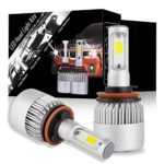 DJI 4X4 H11 LED Headlight Bulbs Conversion Kit, H8 H9 Led Headlamp Car Bulbs, CREE Chips 100W 10000 Lumen 6000K Cool White – 1 Pair