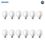 Philips LED Non-Dimmable G25 Frosted Light Bulb: 500-Lumen, 5000-Kelvin, 5-Watt (60-Watt Equivalent), E26 Base, Daylight, 12-Pack