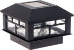GreenLighting Modern Design Solar Powered Post Cap Light by for 4×4 Wood Posts (Black)