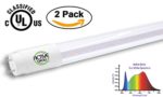 Active Grow T8/T12 High Output 4FT LED Grow Light Tube for Germination, Microgreens & Tissue Culture – 22 Watts – Sun White Full Spectrum (High CRI 95) – Direct Wire 120-277V – UL Marked (2-PACK)