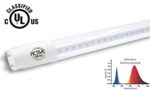 Active Grow T8/T12 High Output 4FT LED Grow Light Tube for Propagation, Microgreens & Flowering Plants – 22 Watts – Red Bloom Spectrum – Single Ended Direct Wire 120-277V – UL Marked