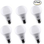 A19 LED Bulb 40w Equivalent Warm White 2700K and 480Lm Non-dimmable LED Light Bulbs Medium Base （E26）for Home, Kitchen, Living room, Bedroom & Commercial Lighting 6 Pack by WTL