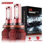 LYCAON LED Headlight Bulbs Conversion Kit Super Spotlight Adjustable-Beam Bulbs 100W 10,000LM 6000K Cool White-3 Years Warranty Best Gift for Car (H11(H8, H9))