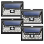 Solar Light Outdoor SUNLIT 46 LED | 5000K White super | Wall mounting, Motion Sensor, Waterproof, Security Lights for Pathway, Porch, Garden, Yard | 4 Pack