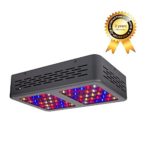 MELONFARM 300W LED Grow Light High Yield Full Spectrum with UV&IR Reflector led Growing Lights with Heatproof Casing and Daisy Chain Function for Hydroponic indoor plants Veg and Flower Bloom