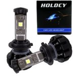 HOLDCY Car LED Headlight Bulbs Canbus Conversion Kit – H7 Single Beam,Best Car Headlamp Top CREE (XHP50+XM-L2) 80W 9600lm 6000K Cool White Adjustable Beam, Auto parts Waterproof 2 Yre Warranty
