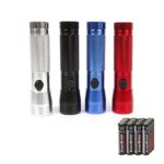 EverBrite 4-Pack Handheld Aluminum LED Flashlight with Batteries Included, 4 Varied Colors