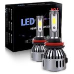 CCIYU H11/H8/H9 Headlight Bulb 360 Degree Cree All-In-One Lights Conversion Kit – 8000Lm 72W 6000K White Focus Light – 1 Year Warranty(2pcs)