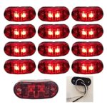 Zxlight 2.6″x1″ RED Surface Mount LED Clearance Marker Lights 12v for Trucks Campers Trailers Rvs (6, Red)