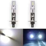 KaTur Extremenly Bright TOP Advanced CSP Philips LED Chips Car H1 Daytime Running DRL Led Bulbs or Fog Lights – 6500K Xenon White 1600LM Waterproof IP68 80W – 3 Yr Warranty