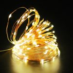 dephen LED Solar String Lights, 120 LED Copper Wire Starry Lights, 20ft Fairy Christmas Decor Rope, Solar Outdoor Lighting for Garden Wedding Home Patio Camping Decoration(Warm White)