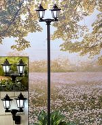 The Lakeside Collection 3-in-1 Solar Lamppost