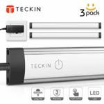 LED Under Cabinet Lighting，Teckin Under Counter Light with Touch Control, Closet Light With Ultra Slim Linkable Light Bars for Cupboard/Kitchen/Wardrobe/Stairway, Daylight Nature 4000K, 3 Pack