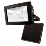 MAXSA Solar-Powered 10 Hour Floodlight. Uplight Signs, Flags, Statuary & Outdoor Spaces. Durable & Weatherproof Dusk-to-Dawn Solar LED Light, Black, in Reshippable package 40330-RS