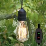 Fantado 15FT Black Commercial Grade Outdoor Pendant Light Lamp Cord (On/Off Switch) by PaperLanternStore