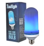 Indigo Led Flame Bulb – Flickering Light Bulb – Single Fire Effect – Outdoor Lights and Indoor Decoration – Original Blue Color Light – Environmentally Friendly – 5W/h – Lifespan of 50 000h – 1 Pack