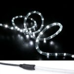 WYZworks 25 ft Cool White PRE-ASSEMBLED LED Rope Lights – 2 Wire Christmas Holiday Decoration Indoor/Outdoor Lighting | UL Certified