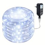 IMAGE LED String Lights 23m/75.5FT 200 LEDs, Waterproof Decorative Rope Lights 8 Flashing Modes Indoor/Outdoor Decorations, Wedding, Garden, Patio, Party -White