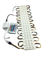 RGB Led Injection Module Kit waterproof DC12v 5050 Led Pixel String 20 pcs color changing multiple color with Pins 24 Keys remote and controller