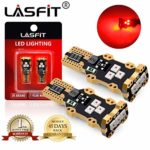 LASFIT 912 921 T15 906 2835 W16W LED Light Bulb SMD 3030 Chipsets 1400 Lumens Extremely Bright for Car Center High Mount Stop Brake Lights, Brillant Red(Pack of 2)