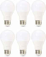 AmazonBasics Commercial Grade LED Light Bulb | 75-Watt Equivalent, A19, Soft White, Dimmable, 6-Pack