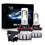 LED Headlight Bulbs H13/9008,10000LM CSP Chips Extremely Bright 6000K (Cool White) All-in-One Anti-Flicker Conversion Kit HID or Halogen Headlight Replacement – 2 Years Warranty