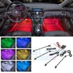 LEDGlow 4pc. Multi-Color LED Car Interior Underdash Lighting Kit – Universal Fitment – Music Mode – Auto Illumination Bypass Mode