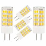GY6.35 G6.35 LED Bulb GY6.35 Bi-pin Base 5W AC/DC 12V Daylight White 6000K-6500K G6.35/GY6.35 Base T4 JC Type LED Halogen Incandescent 40W Replacement Bulb Not-Dimmable (5-Pack)
