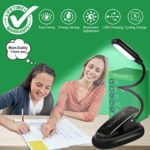 Book Light 2700k 5 led Reading Light for Reading in Bed at Night CRI80 Eye-Care 1.5w Small Clip Light Clip on Any Place 3 Brightness Rechargeable Book Reading Light for Books in Bed for Kids & Family