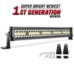 LED Light Bar 22” DWVO 300W Straight Triple Row 20000LM Upgrated Chipset Led Work Light for Offroad Driving Fog Lamp Marine Boating IP68 WATERPROOF Spot & Flood Combo Beam Light Bars, 2-Yr Warranty