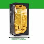 akonasda Black Indoor Grow Boxes for Vegetables Complete kit Grow Tent 100 x 100 x 200 cm