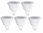 5 Pack Bioluz LED MR16 LED Bulb Dimmable 50W Halogen Replacement 7w 3000K 12v AC/DC UL Listed