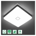 Airand 5000K LED Ceiling Light Flush Mount 24W 12.6in Square LED Ceiling Lamp for Kitchen Bathroom Hallway with 240Pcs LED Chips Without Flicker, 2050LM, IP44, 80Ra+, 180W Equivalent (Daylight White)