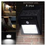 Kanzd 8 LED Solar Power PIR Motion Sensor Wall Light Outdoor Garden Waterproof Lamp (Black)