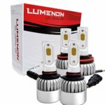 Lumenon H11 9005 HB3 LED Headlight Bulbs Combo Package (2 sets) Flip COB Chips-160W 15200LM Hi Low Beam 6000K Xenon White Light