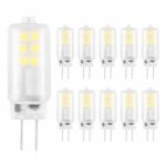 G4 LED Bulb 2W Bi-pin Base Light Bulbs AC/DC 12V Daylight Cool White 5000K 15W 20W Halogen Lamp Equivalent for Landscape Chandelier Lighting, Non Dimmable, Pack of 10 Yuiip