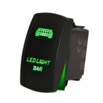 mictuning 5pin LED Light Bar Rocker Switch ON-OFF LED Light 20A 12V Green