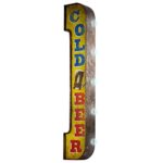 American Art Decor Cold Beer Vintage Double Sided Marquee LED Sign for Man Cave Bar Garage