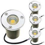 ZUCKEO Landscape Lights 3W LED Outdoor Pathway Lights 12V 24V Low Voltage Water-Resistant Spotlights for Indoor Outdoor Step Deck Yard Garden Patio,Warm White(4 Pack)