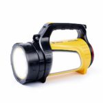Super Bright Rechargeable LED Spotlight Flashlight, 5200mAh USB Power Bank,10 Modes Multifunctional Handheld Searchlight & Lantern, Outdoor Gear for Hiking, Camping, Fishing, Shoulder Strap Included