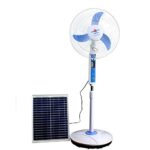 Cowin Solar Fan System – Solar Energy Fan (16’’ Blade), LED Light, 15W Solar Panel, USB Port, Comes with Outlet Converter