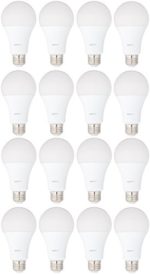 AmazonBasics 100 Watt Equivalent, Soft White, Dimmable, A21 LED Light Bulb | 16-Pack