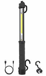 NextLED Rechargeable Cordless COB LED Work Light, 750 Lumen, Portable Work Light with 360 Degree Swivel Hooks. 2 Brightness Modes, 4000 mAh Li-ion Battery. USB Cable Included